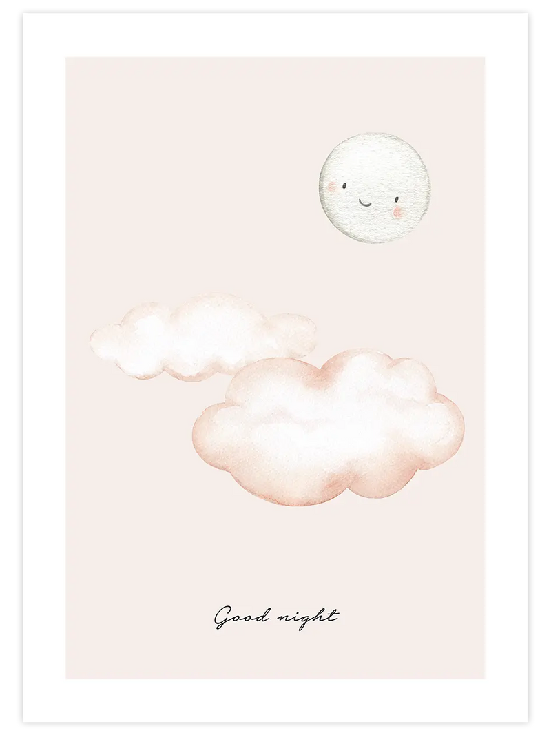 Good Night - Art Print Çocuk Odası Poster