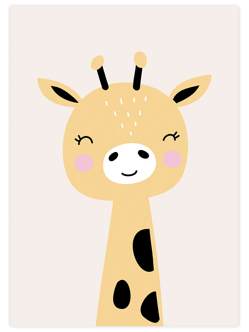 Zürafa Resmi - Art Print Çocuk Odası Poster