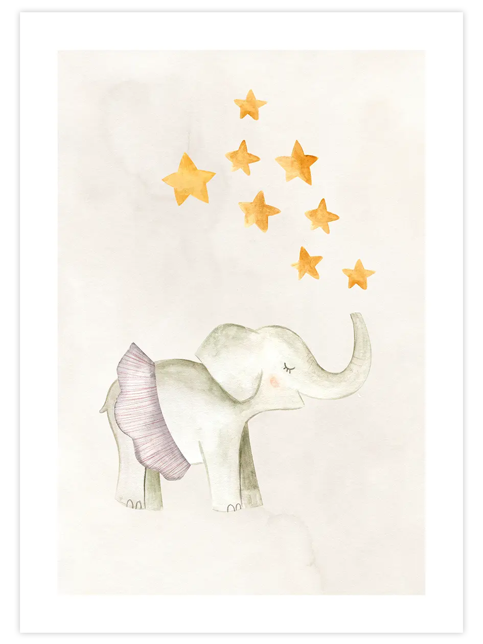 Yıldız Fil - Art Print