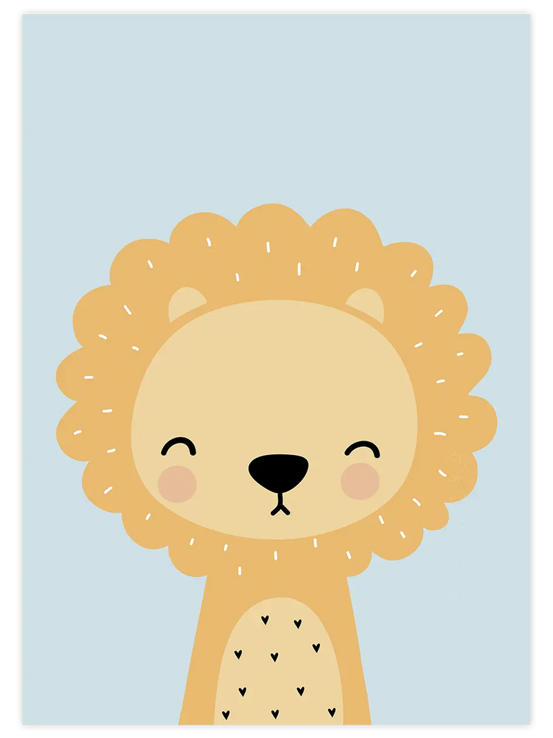 Aslan Resmi - Art Print Çocuk Odası Poster