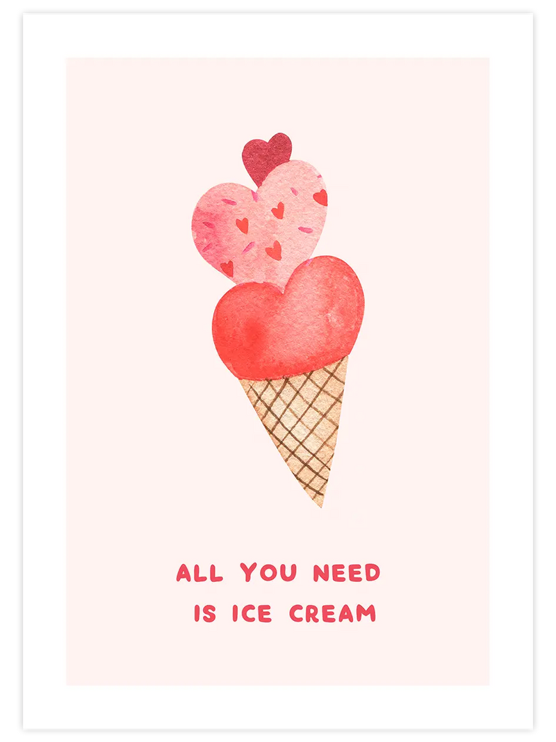 Ice Cream - Art Print Çocuk Odası Poster