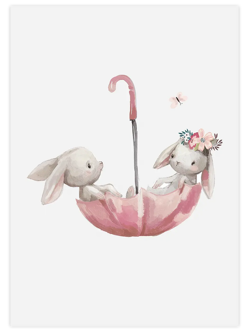 Şirin Tavşanlar - Art Print Çocuk Odası Poster