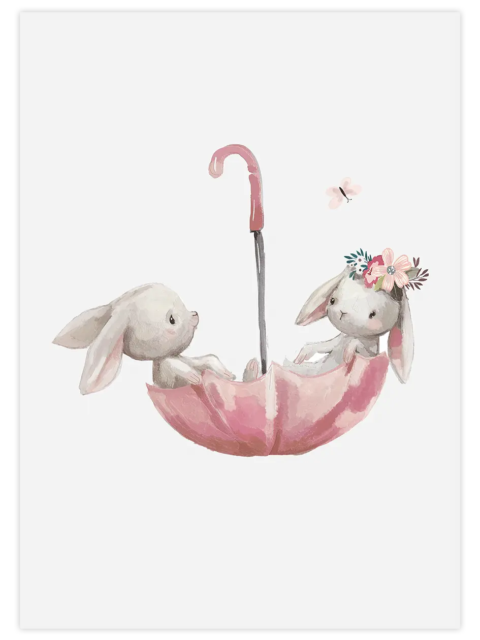 Şirin Tavşanlar - Art Print Ürün ana görseli