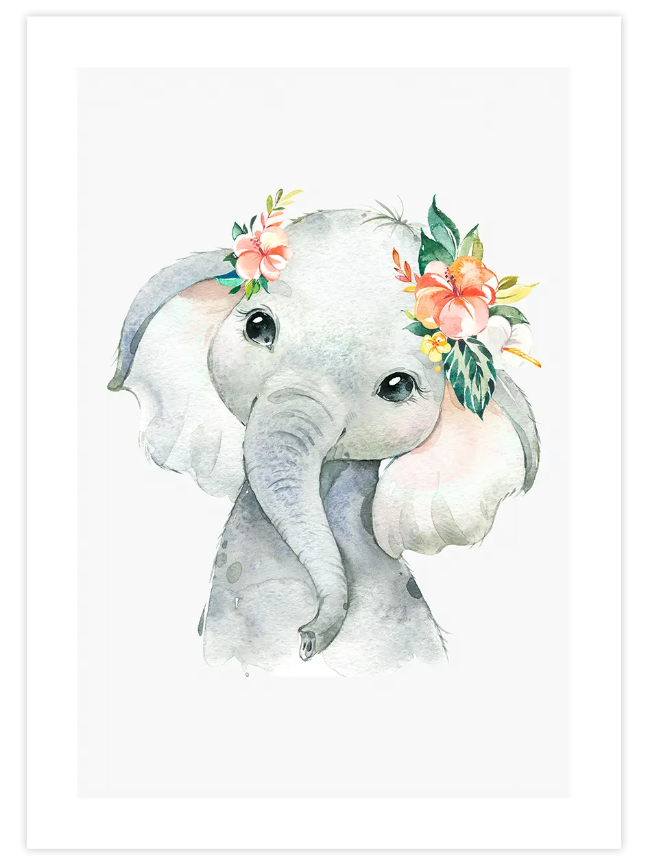 Sevimli Fil - Art Print