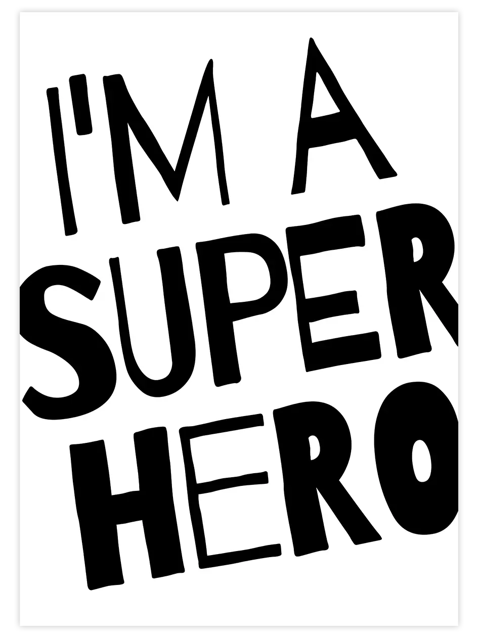 Super Hero - Art Print Çocuk Odası Poster