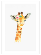 Sevimli Zürafa - Art Print