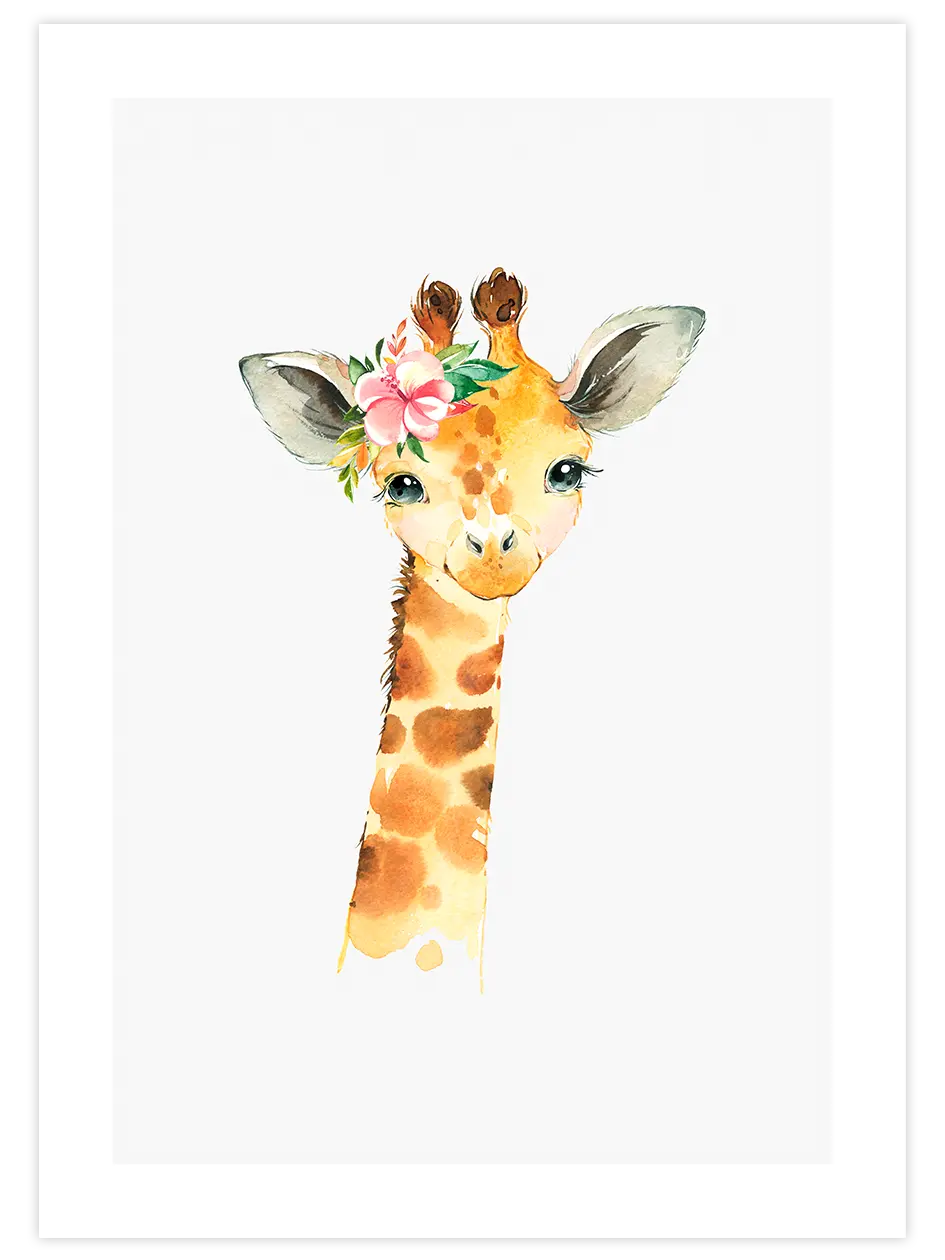 Sevimli Zürafa - Art Print Ürün ana görseli
