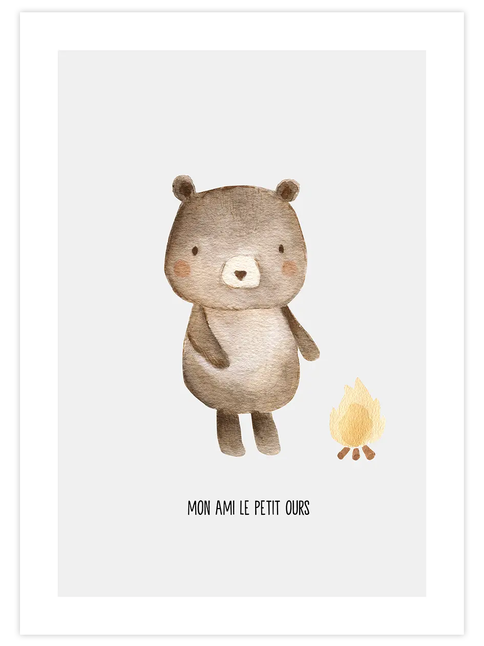 Mon Ami Ours - Art Print Çocuk Odası Poster