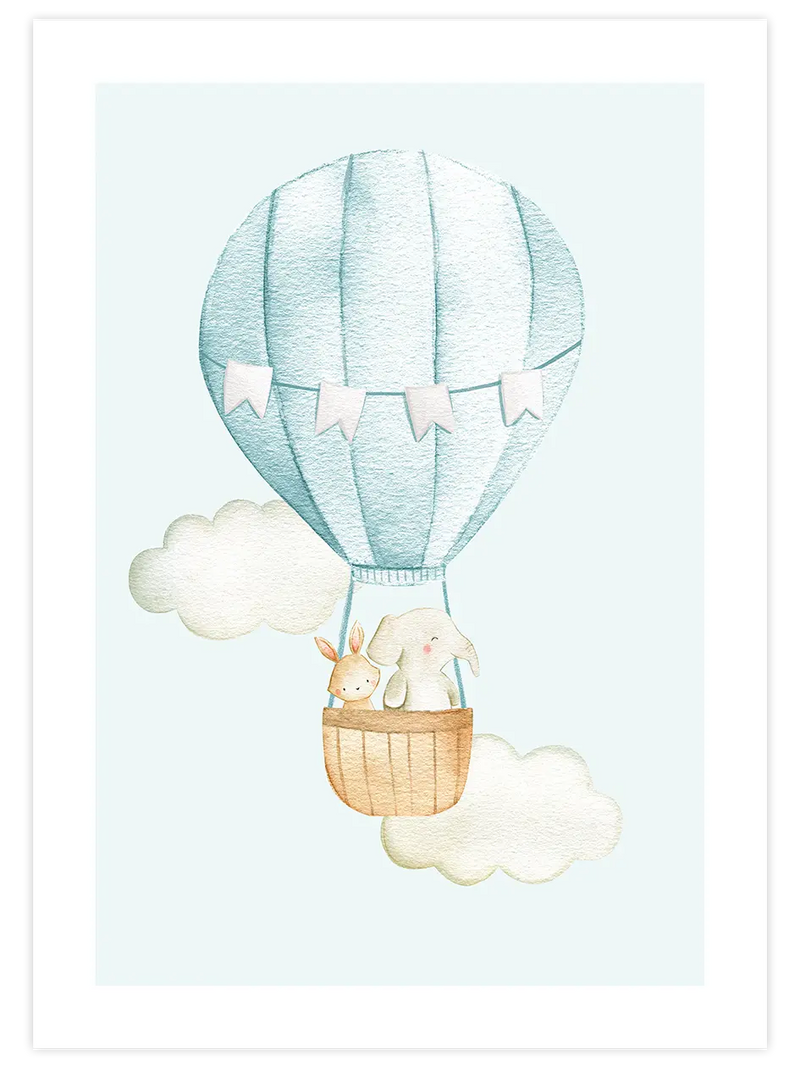 Bulutlarda N5 - Art Print Çocuk Odası Poster