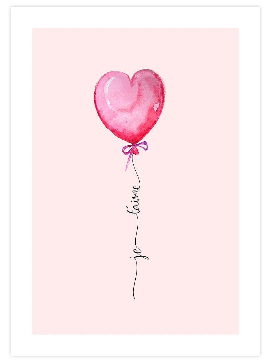 Je T'aime - Art Print Çocuk Odası Poster