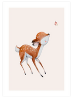 Kelebek Ve Bambi - Art Print