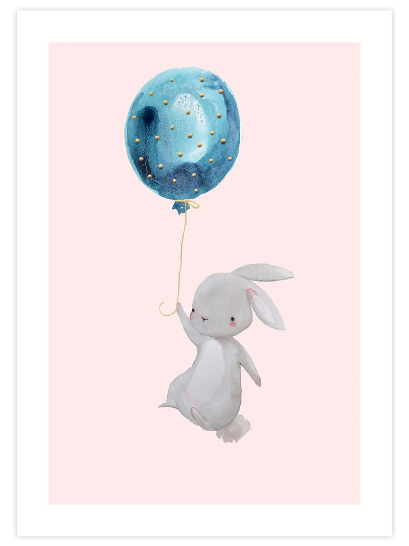 Uçan Tavşan - Art Print Çocuk Odası Poster