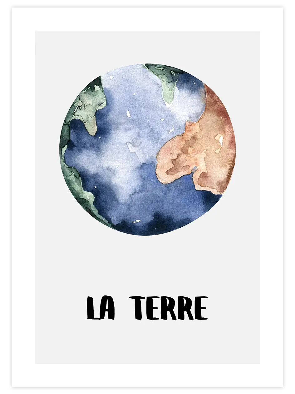 La Terre - Art Print Çocuk Odası Poster