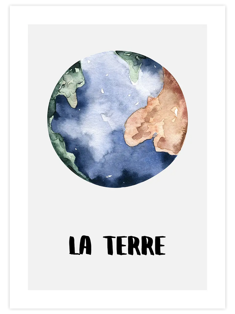 La Terre - Art Print Çocuk Odası Poster