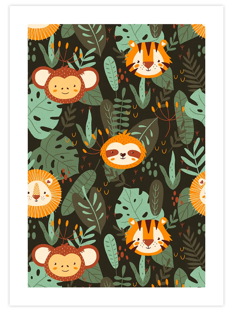 Ormandaki Hayvanlar N1 - Art Print