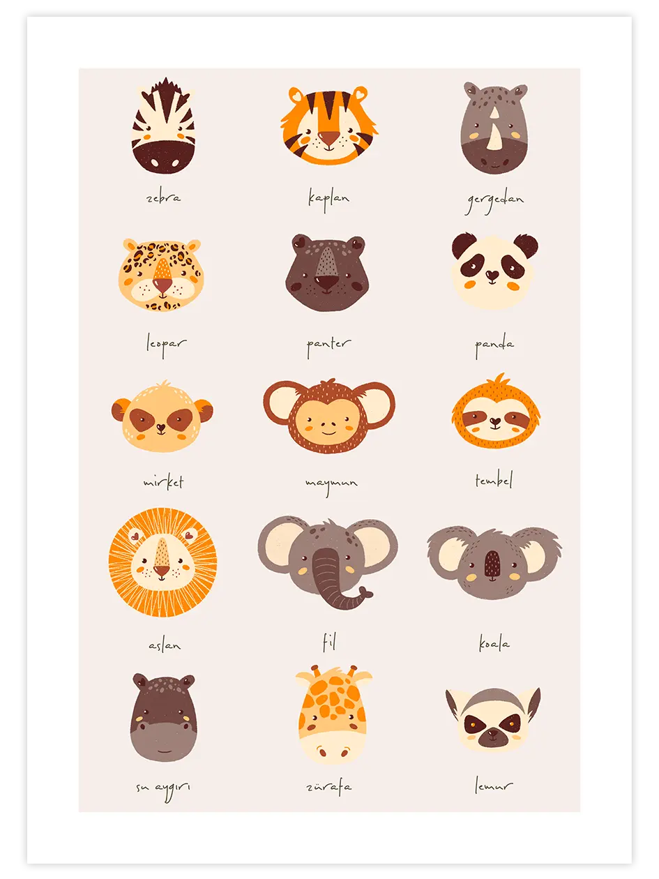 Hayvanlar - Art Print