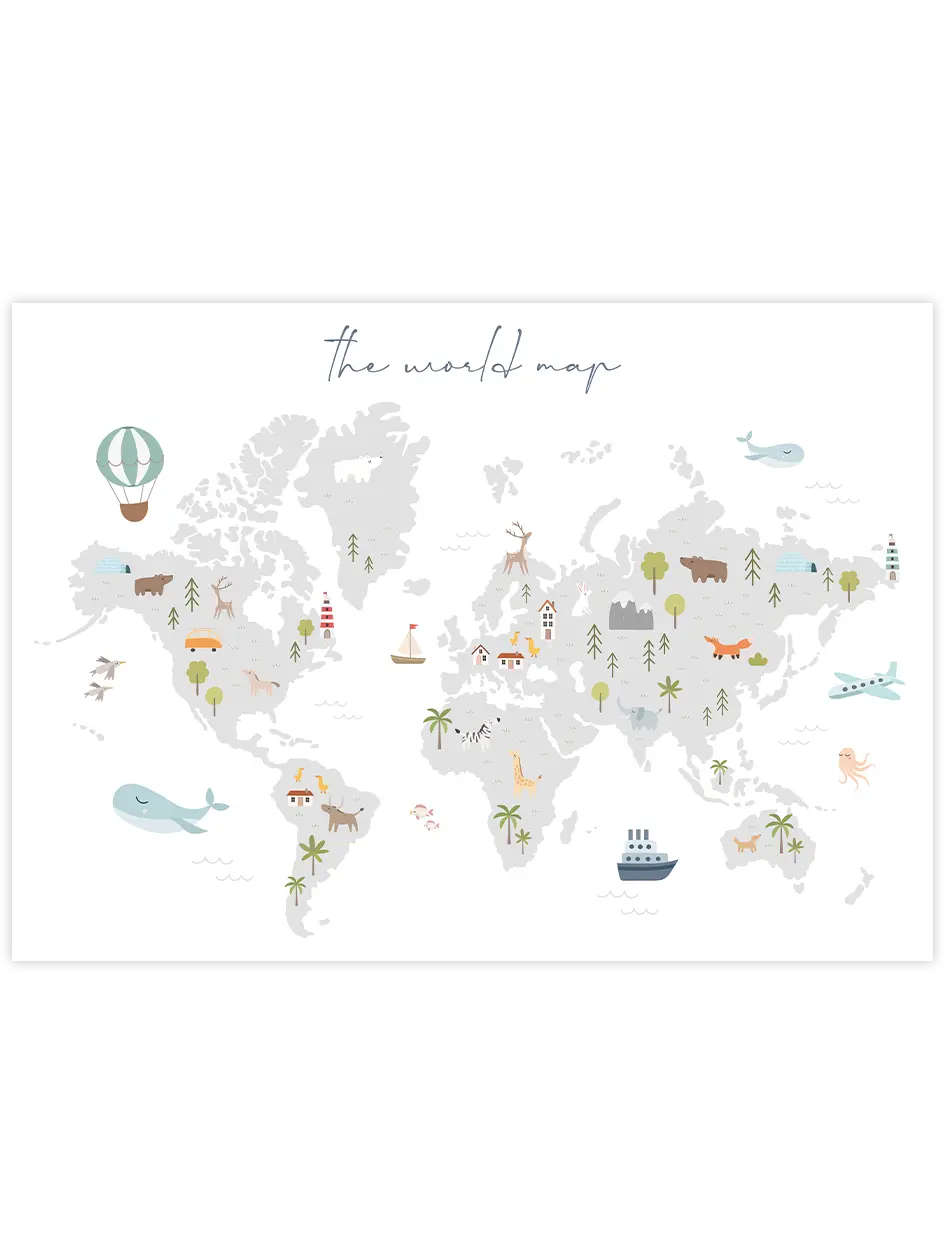 Dünya Haritası N1 - Art Print