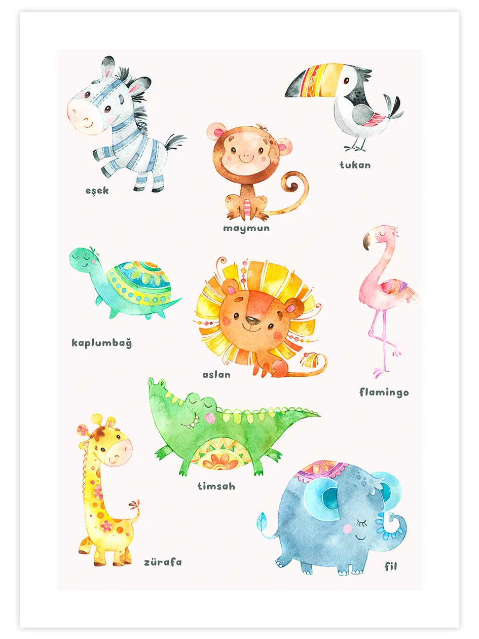 Sevimli Hayvanlar - Art Print