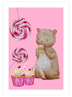 Cupcake & Lollipop - Art Print