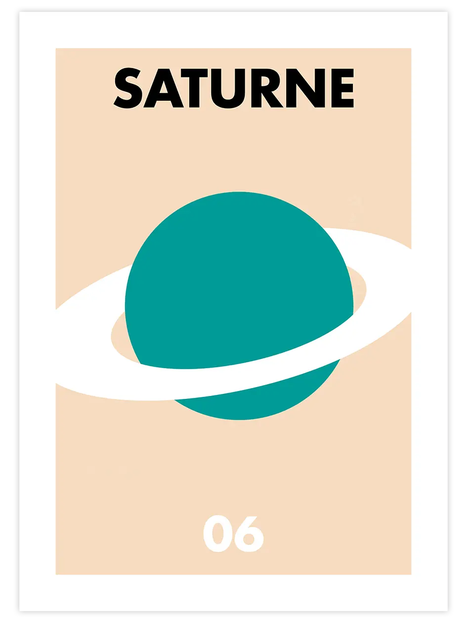 Saturne 06 - Art Print Çocuk Odası Poster