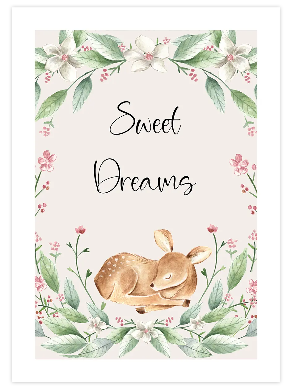Sweet Dreams - Art Print Çocuk Odası Poster