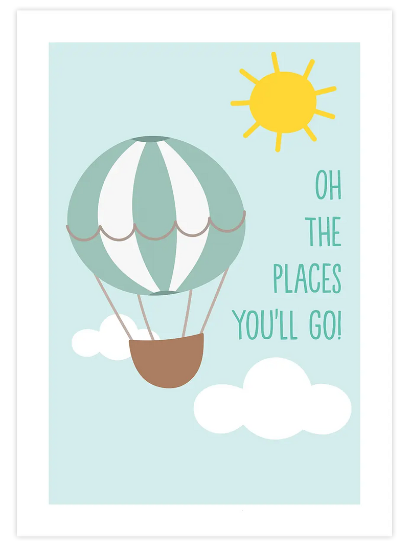 Places You'll Go - Art Print Çocuk Odası Poster