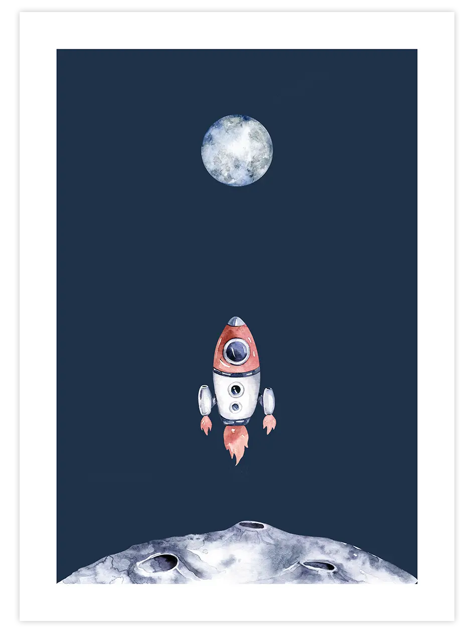 Füze - Art Print Çocuk Odası Poster