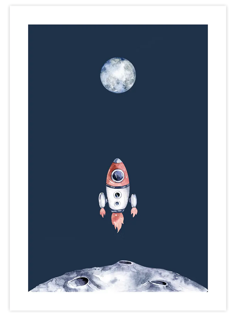 Füze - Art Print Çocuk Odası Poster