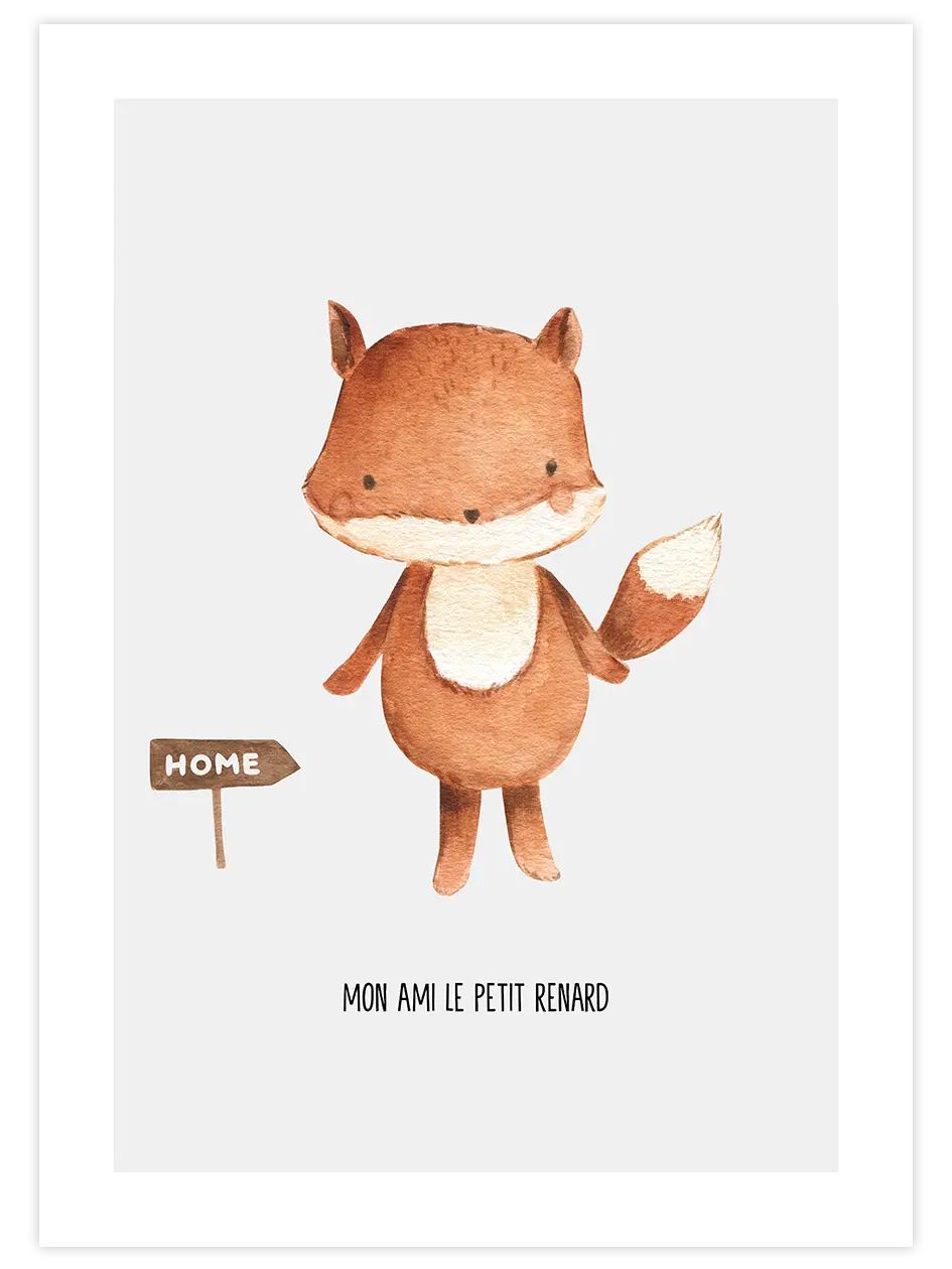 Mon Ami Renard - Art Print Çocuk Odası Poster