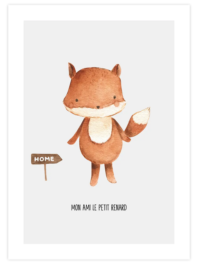 Mon Ami Renard - Art Print Çocuk Odası Poster