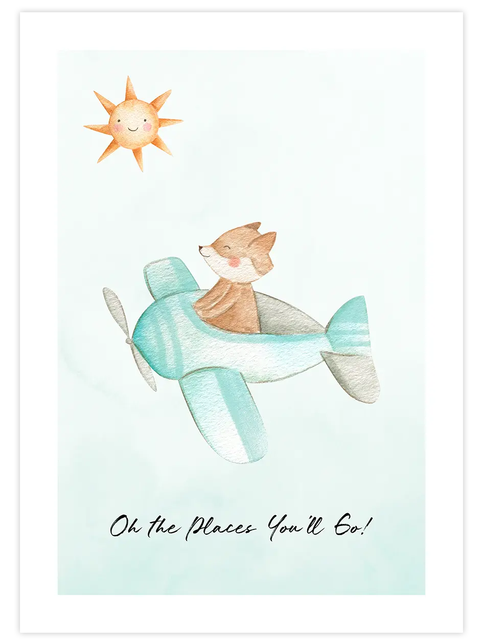 Places You Will Go - Art Print Çocuk Odası Poster