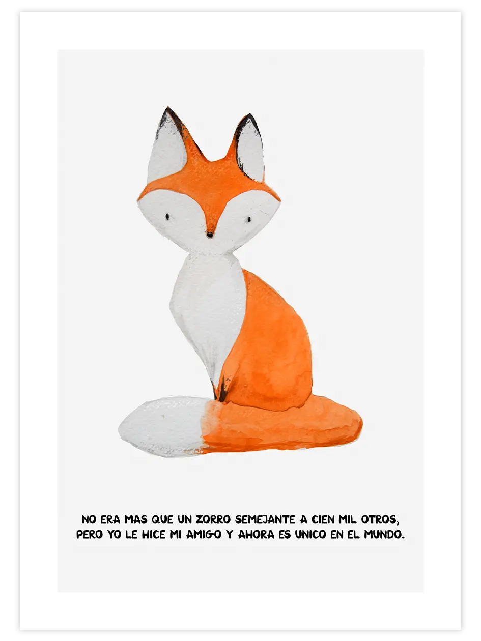 Küçük Prensin Tilkisi - Art Print Çocuk Odası Poster