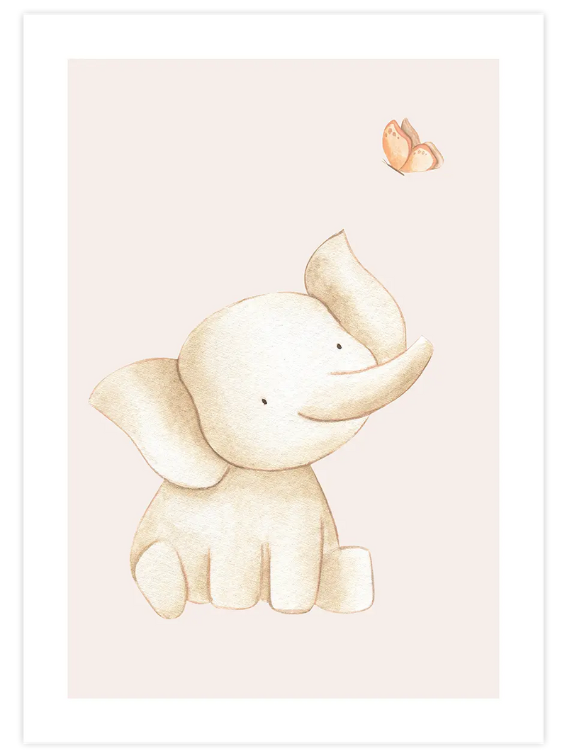 Şirin Fil - Art Print Çocuk Odası Poster