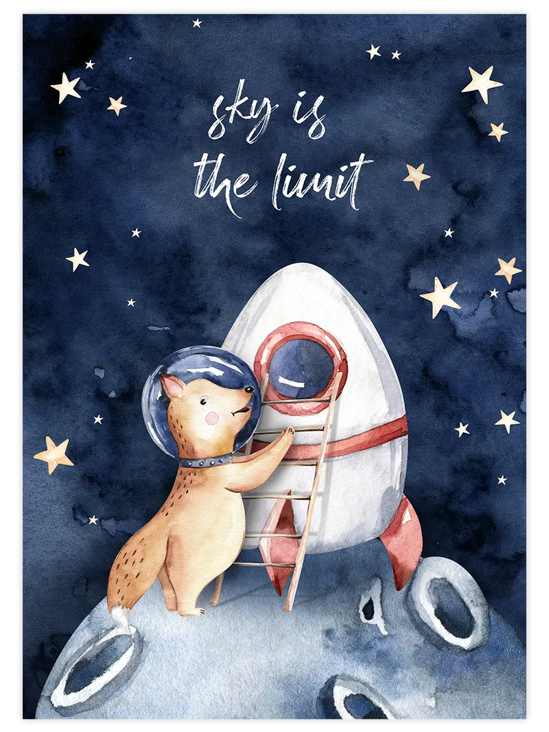 Sky Is The Limit - Art Print Çocuk Odası Poster