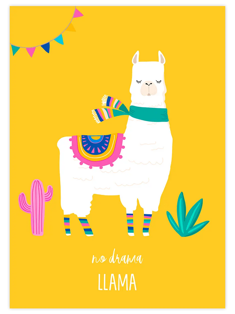 Lama Glama N4 - Art Print Çocuk Odası Poster