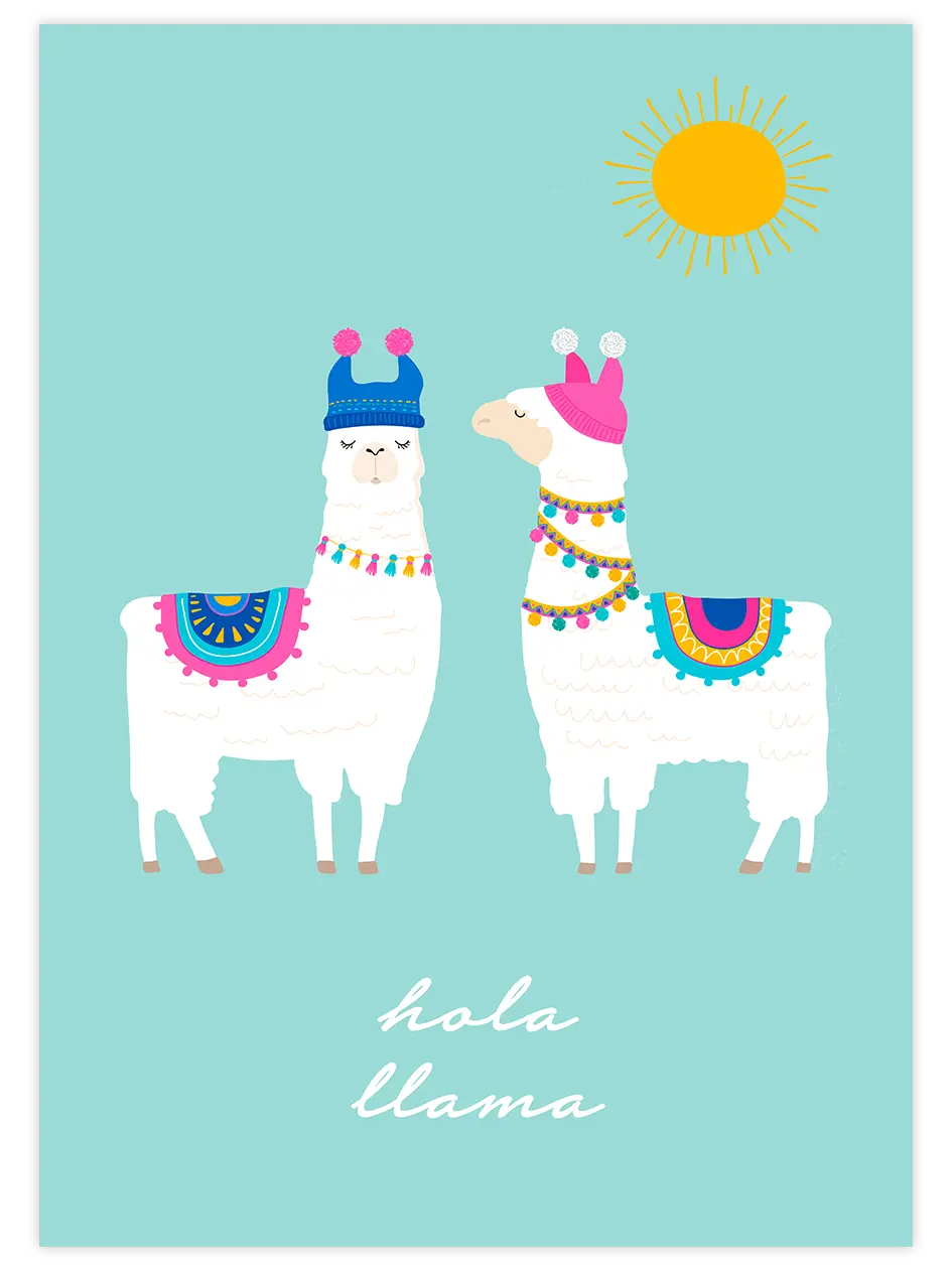 Lama Glama N3 - Art Print Çocuk Odası Poster