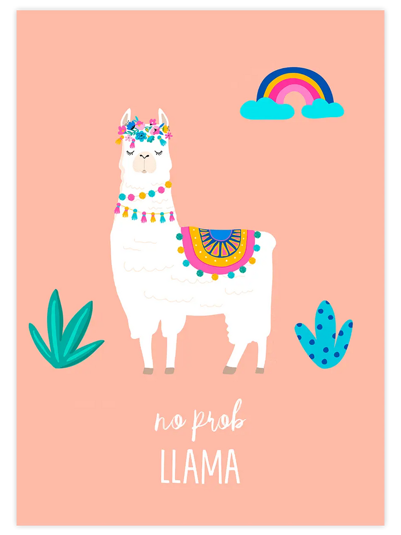 Lama Glama - Art Print Çocuk Odası Poster