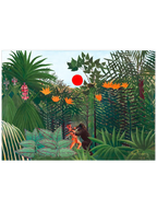 Henri Rousseau Gorille Mücadele Eden Kızılderili - Art Print