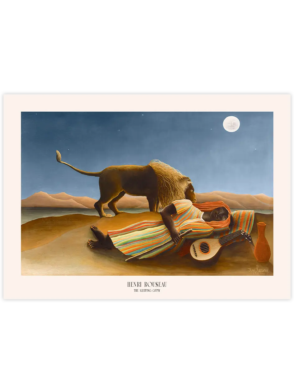 Henri Rousseau The Sleeping Gypsy - Art Print Ürün ana görseli