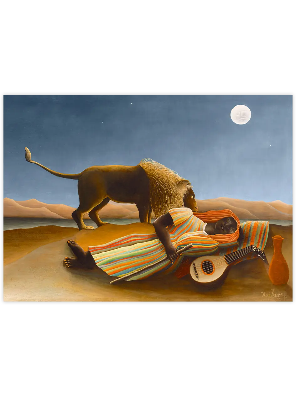 Henri Rousseau Uyuyan Çingene - Art Print Ünlü Ressamlar Poster