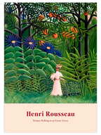 Henri Rousseau Egzotik Bir Ormanda Gezen Kadın - Art Print