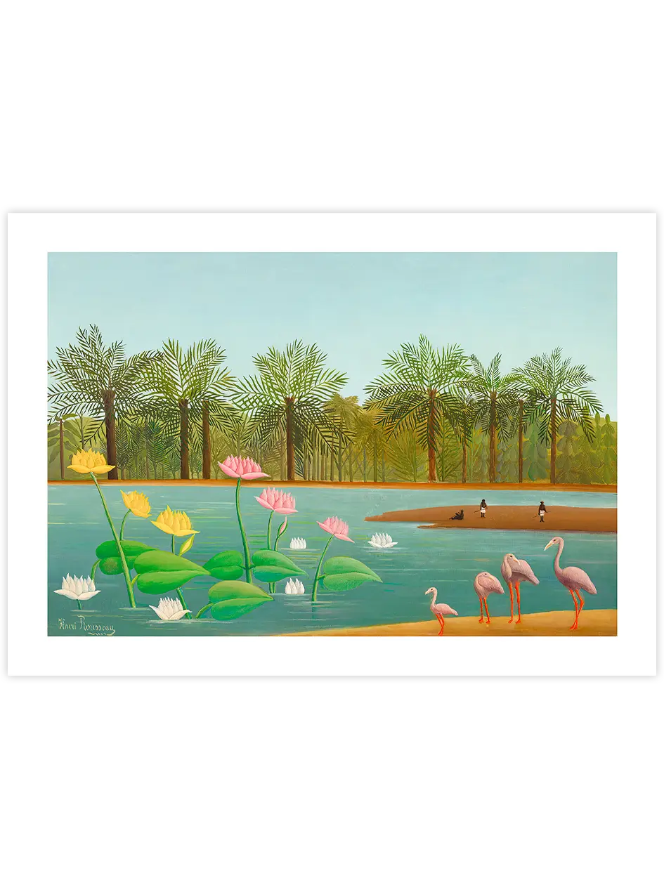 Henri Rousseau Flamingolar - Art Print Ünlü Ressamlar Poster
