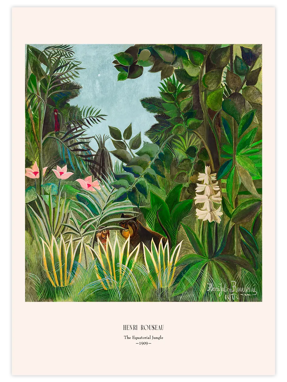 Henri Rousseau Ekvator Ormanı - Art Print Ünlü Ressamlar Poster