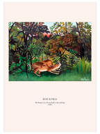 Henri Rousseau The Hungry Lion Throws Itself on the Antelope - Art Print