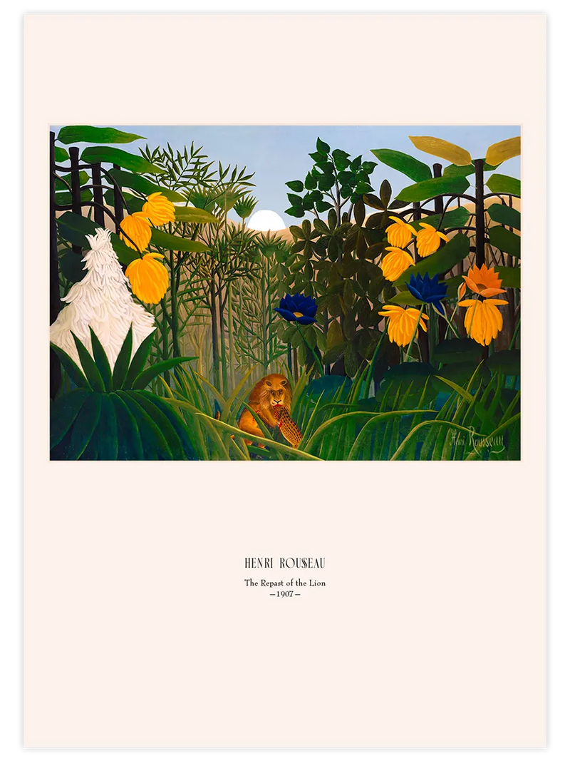 Henri Rousseau Le Repas du Lion - Art Print Ünlü Ressamlar Poster