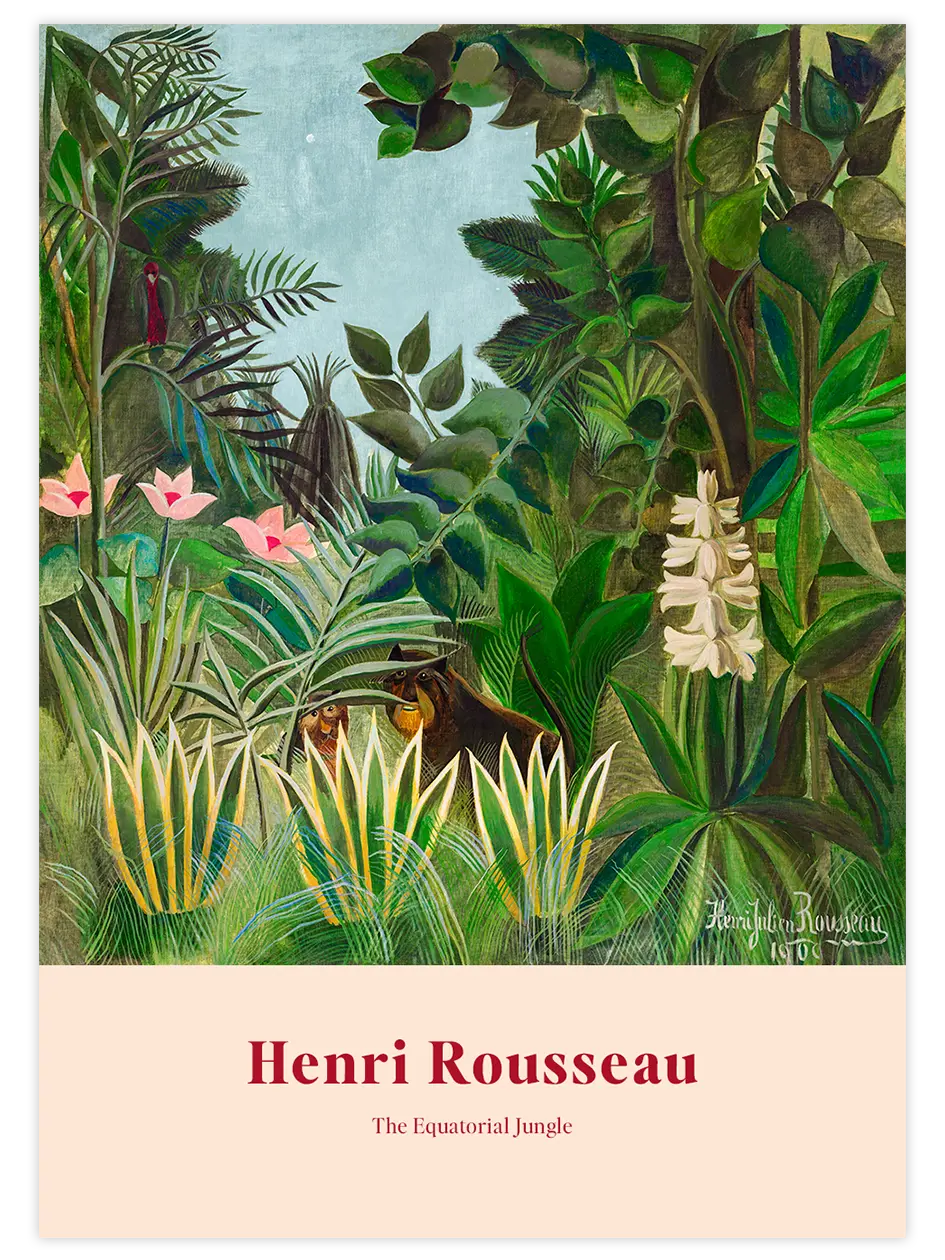 Henri Rousseau The Equatorial Jungle - Art Print Ünlü Ressamlar Poster