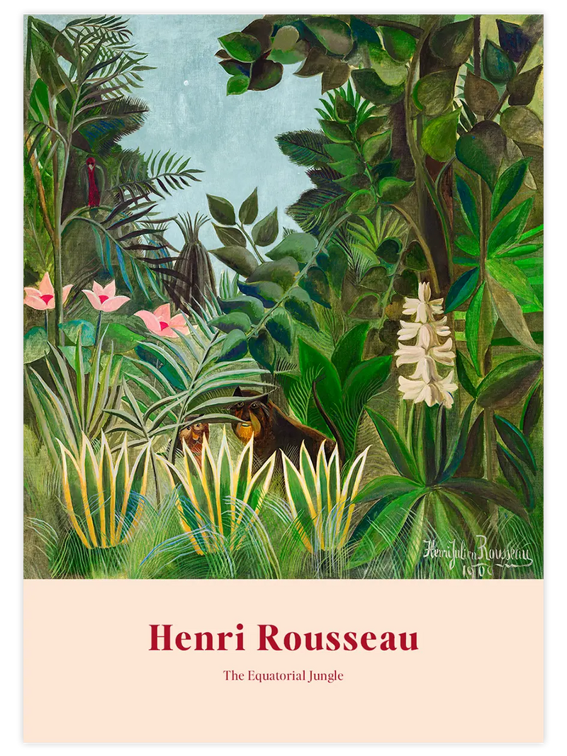 Henri Rousseau The Equatorial Jungle - Art Print Ünlü Ressamlar Poster