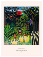Henri Rousseau Singes et Perroquet dans la Forêt Vierge - Art Print