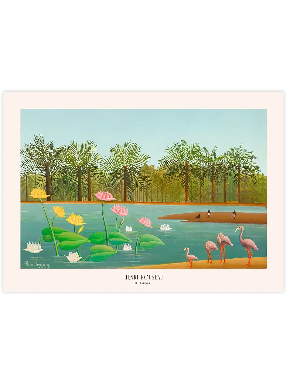 Henri Rousseau The Flamingoes - Art Print Ünlü Ressamlar Poster