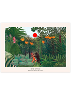 Henri Rousseau American Indian Struggling with a Gorilla - Art Print